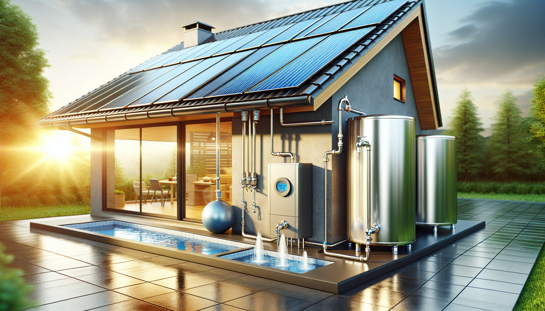 Solar hot water system with solar collectors